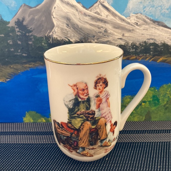 Vintage OFFICIAL Norman Rockwell Collectable Mugs (4 set) - Picture 8 of 14